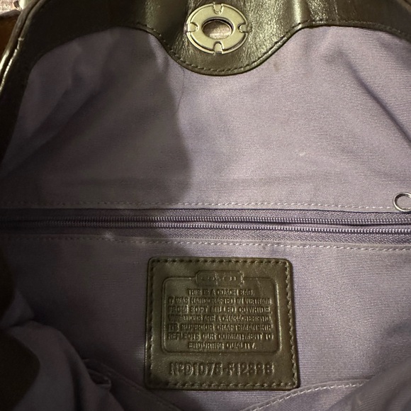 COACH Chelsea Pebbled Brown Leather Large Hobo Tote Purse Shoulder Bag F12338 - Picture 3 of 9